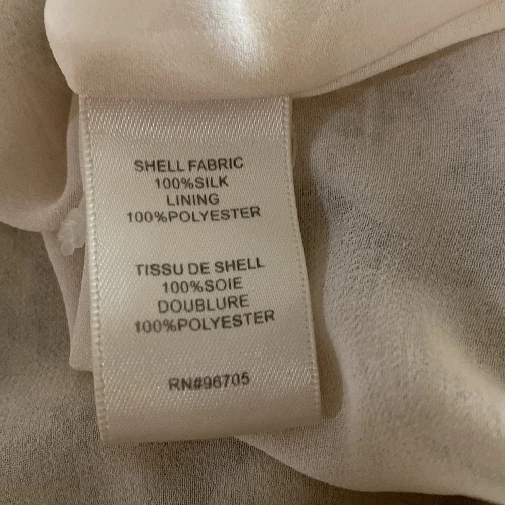 ❌SOLD❌Rebecca Taylor 100% Silk Sleeveless Flowy Dress🤍⭐️🤍 - Picture 14 of 15